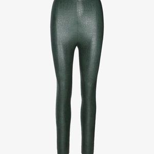 Faux Leather Croc Animal Legging